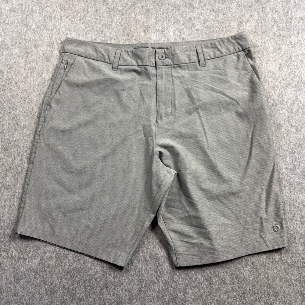Hang Ten Men's 36 Gray Textured Stretch Flat Front Walk Shorts